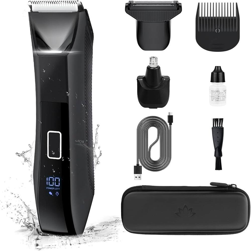 RTMB - Men's 3 in 1 Waterproof Wet/Dry Groomer with Travel Case - Black