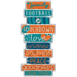 Fan Creations - Miami Dolphins 5'' x 24'' Celebrations Stack Sign - Multicolor