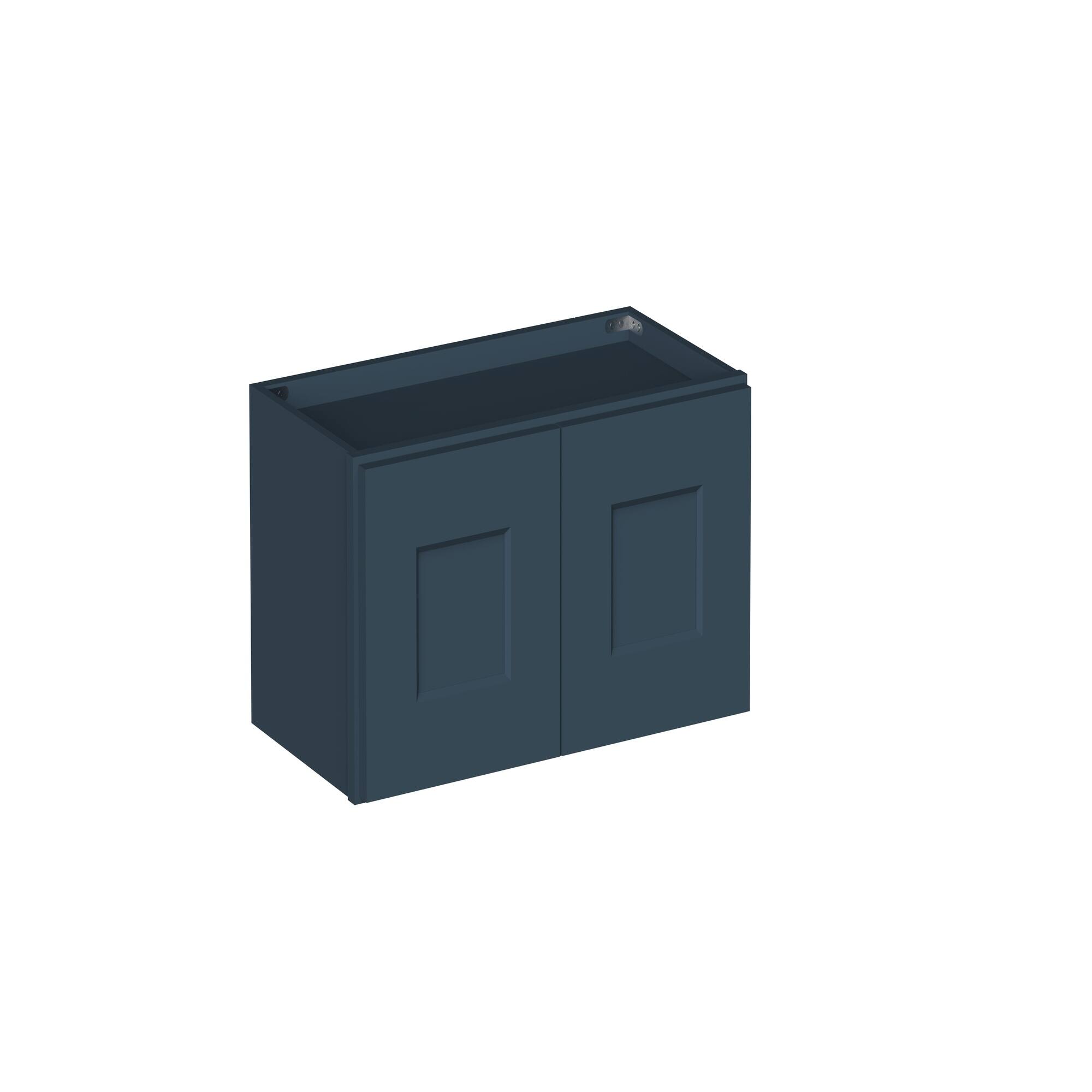 Angle. Boyel Living - 24-in W x 12-in H x 12-in D Shaker RTA Kitchen Wall Cabinet with Soft-Close - Charcoal Blue.