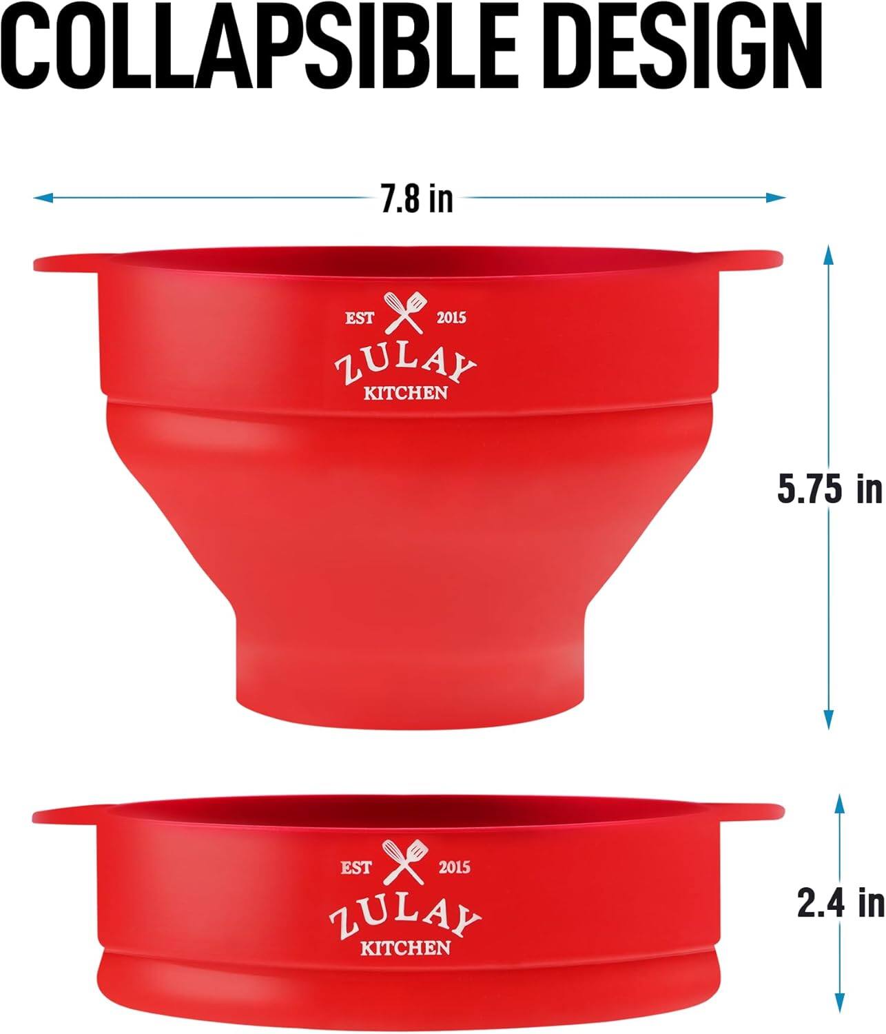 COLLAPSIBLE DESIGN

7.8 in  
5.75 in  
2.4 in  

EST 2015  
ZULAY KITCHEN