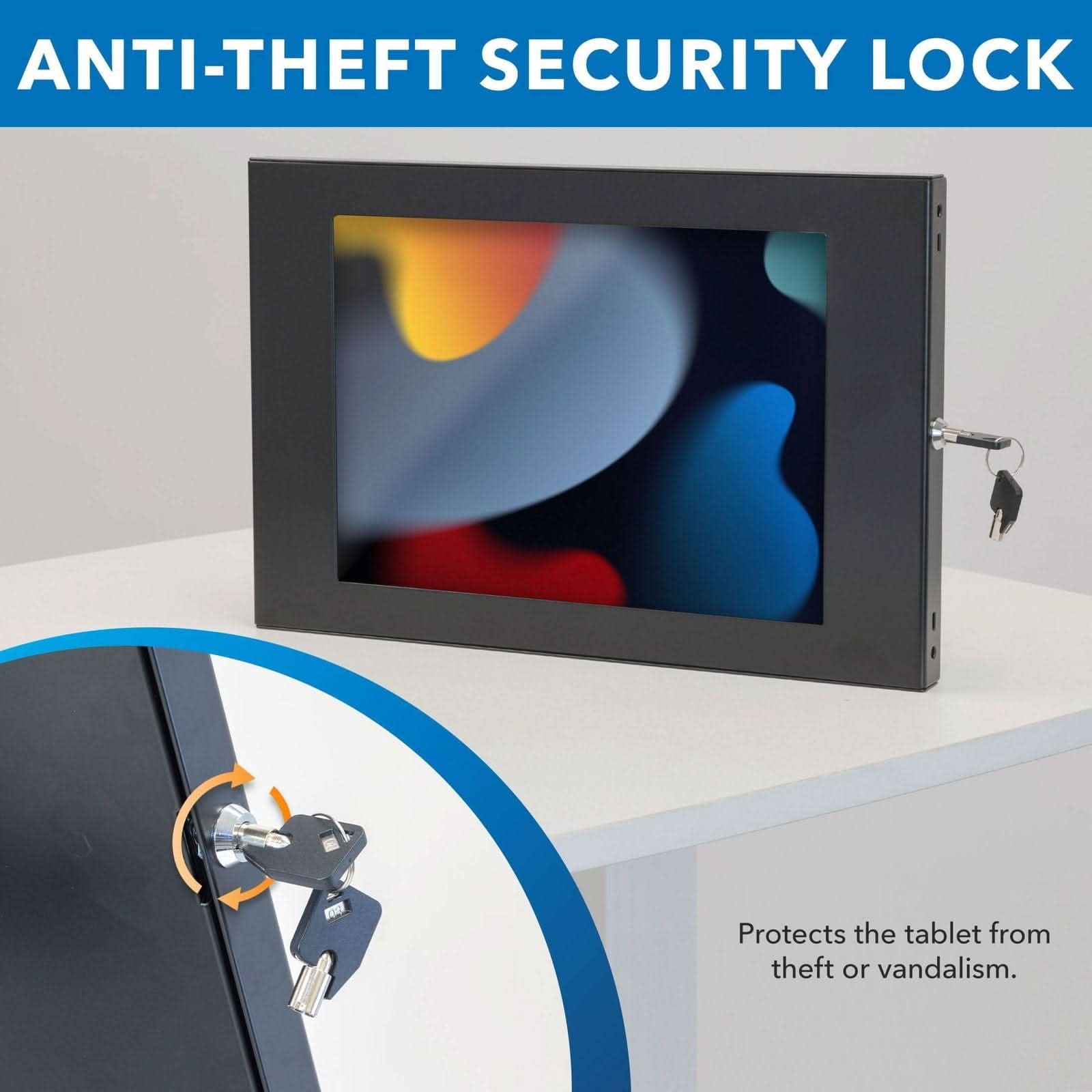 ANTI-THEFT SECURITY LOCK

Protects the tablet from theft or vandalism.