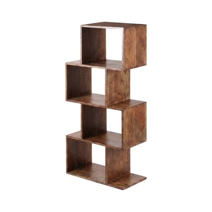 Front. Porter Designs - Portola Solid Acacia Wood Bookcase - Brown.