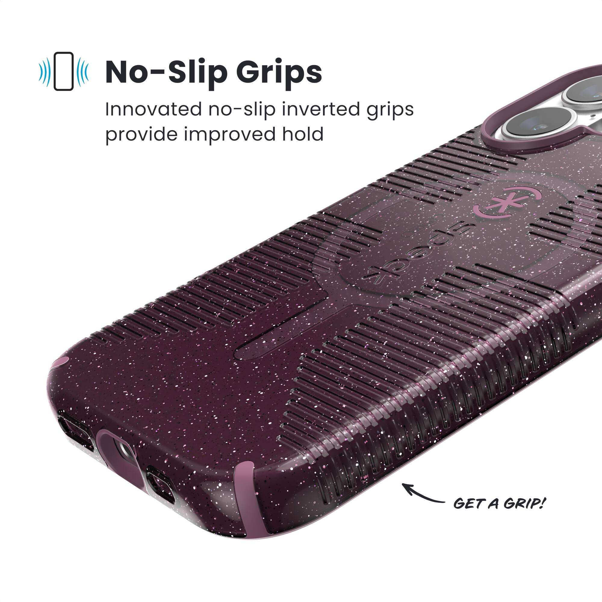Speck iPhone 17 CANDYSHELL GRIP + MS Plumberry Glitter 150993-3270