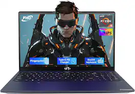 NIMO - 15.6 FHD IPS Laptop-Computer AMD Ryzen 5 3501U 8GB RAM 512GB SSD 3.7GHz - Black