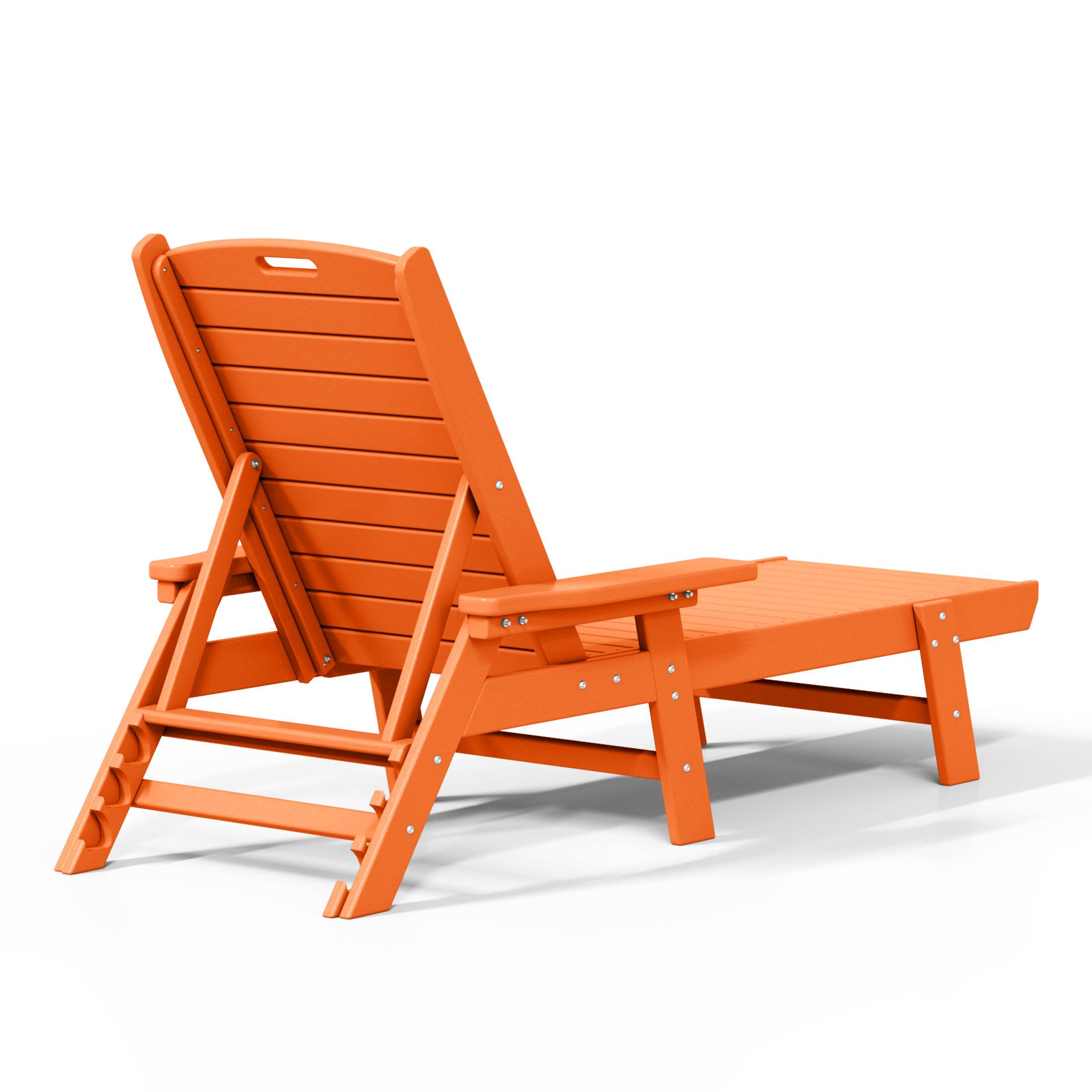 Back. WestinTrends - WestinTrends Malibu Poly Reclining Chaise Lounge - Orange.