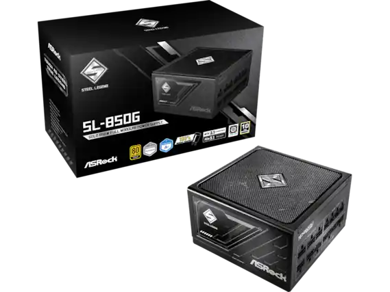 ASRock SL-850G
600W 850W FULL MODULAR POWER SUPPLY
ATX 3.1 COMPATIBLE
PCIe 5.1 READY
100% PFC
80 PLUS PLATINUM
STEEL LEGEND
TRUE AS STEEL LEGEND