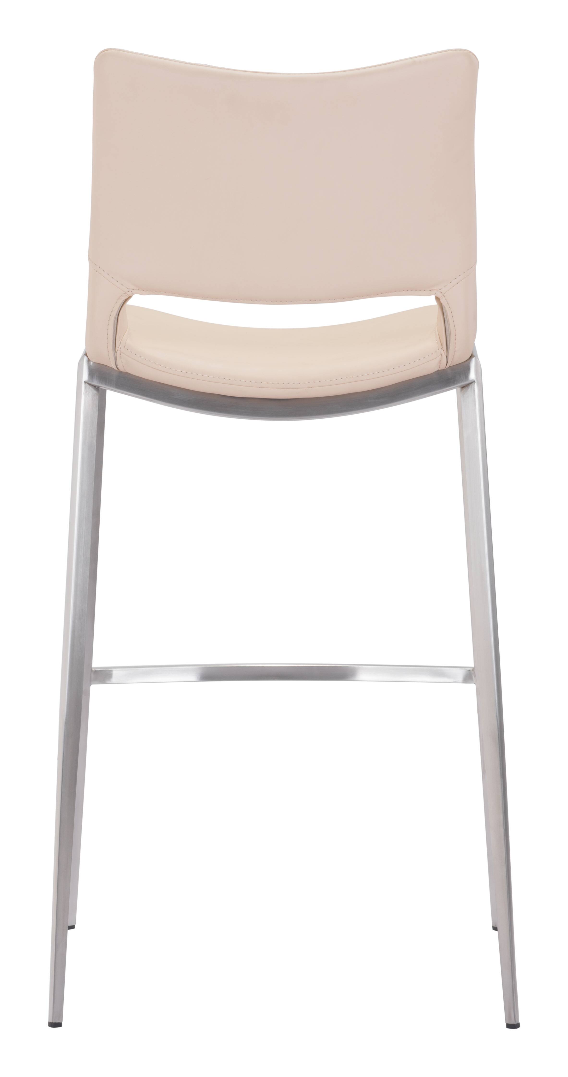 Alt View 2. Hivvago - Ace Barstool (Set of 2) Light Pink & Silver - Light Pink & Silver.