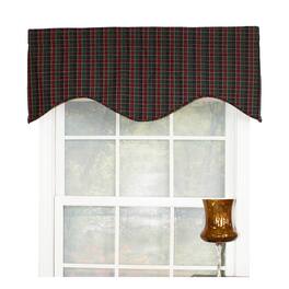 RLF Home - Tammy Corded Cornice 100% Cotton with Fully Lined 3" Rod Pocket Valnance for Windows 50" x 17" - Grape
