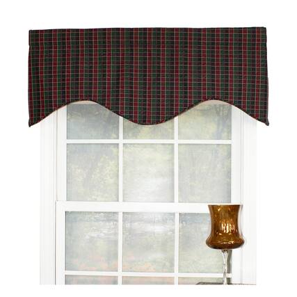 Front. RLF Home - RLF Home Tammy Corded Cornice 100% Cotton with Fully Lined 3" Rod Pocket Valnance for Windows 50" x 17" Grape - Grape.