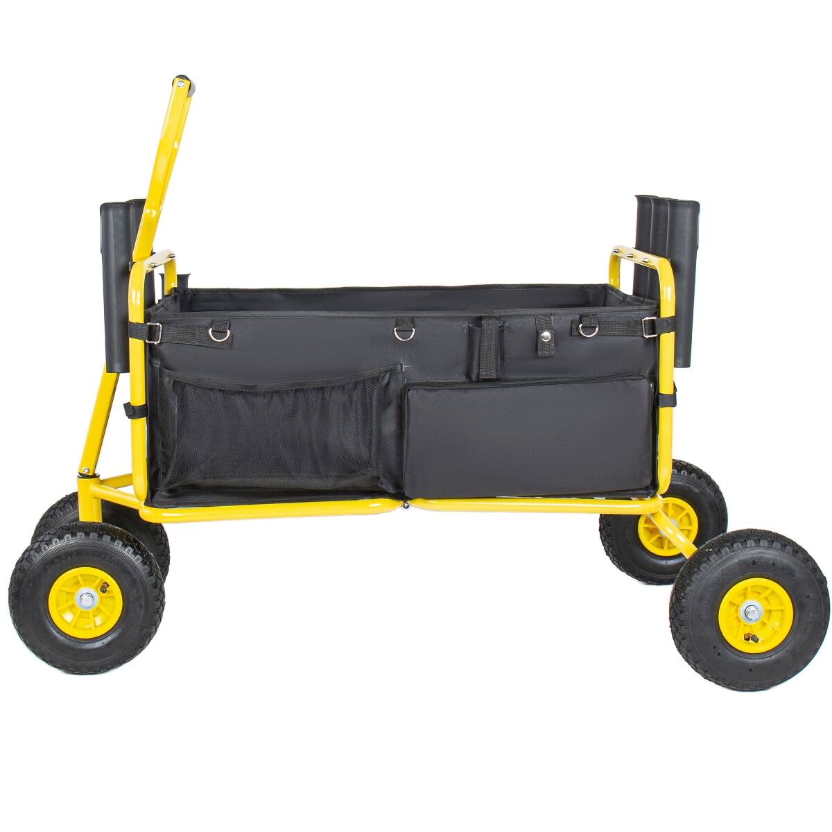 Alt View 6. Loheer - Loheer Collapsible Fishing Cart with Rod Holders, 550 lb Capacity, All-Terrain Wheels, Yellow and Black.