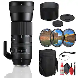 Sigma - 150-600mm f/5-6.3 DG OS HSM Contemporary Lens for Canon EF Bundle