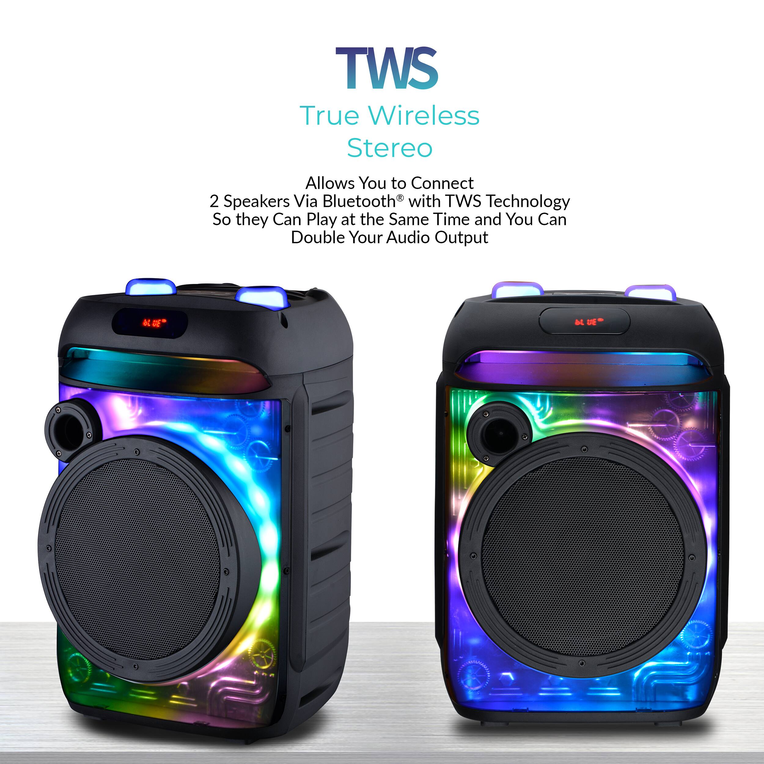 TWS True Wireless Stereo

Allows You to Connect Via Bluetooth® with 2 Speakers TWS Technology So they Can Play at the Same Time and You Can Double Your Audio Output