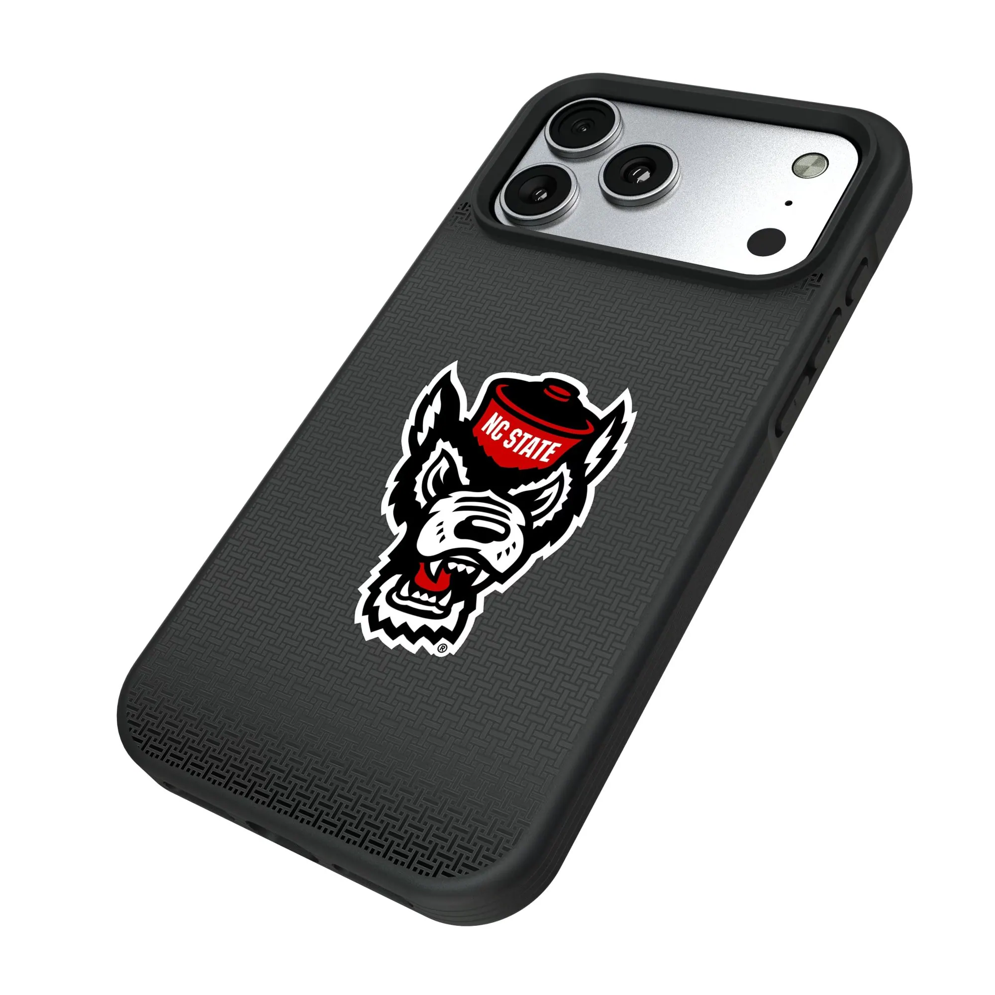 Alt View 1. Keyscaper - NC State Wolfpack Bump Case with 8.2ft Drop Protection - 16 Pro Max - Black.