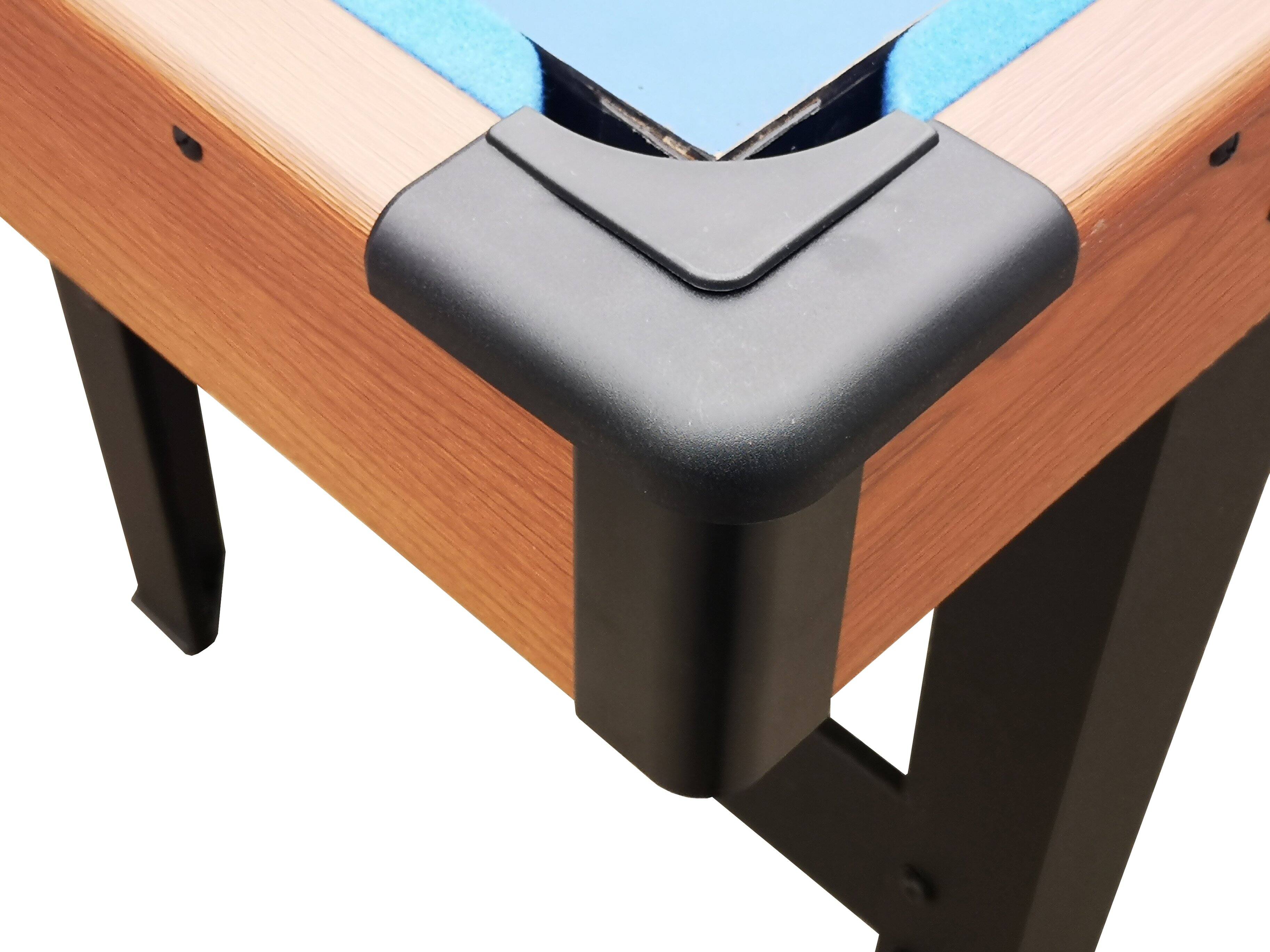 Alt View 6. ELEMENT ACE - 4Ft 3-in-1 Multi Game Table - Combo Set - Billiards/Pool, Glide Hockey & Table Tennis - Brown+Blue.