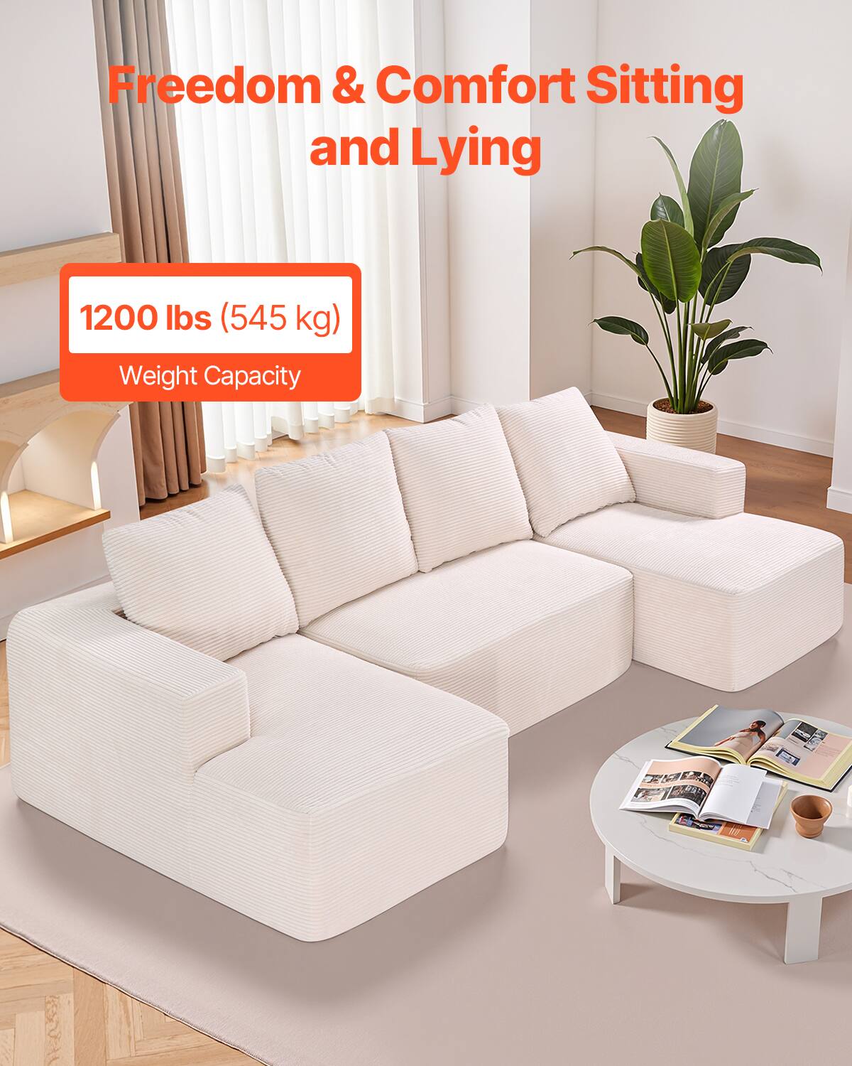 Freedom & Comfort Sitting and Lying

1200 lbs (545 kg) Weight Capacity