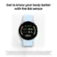 Get to know your body better with the BIA sensor

10:08 AM
Skeletal muscle 56.5 lb
Body fat 20.5%
Measure

The Samsung BIA is a body analyzer that uses bioelectrical impedance analysis (BIA) technology to track body composition based on weight, body fat, body mass index (BMI), skeletal muscle, body water and basal metabolic rate (BMR) measurements. It is not intended to specifically diagnose or treat a medical condition. Requires compatible smartphone.
