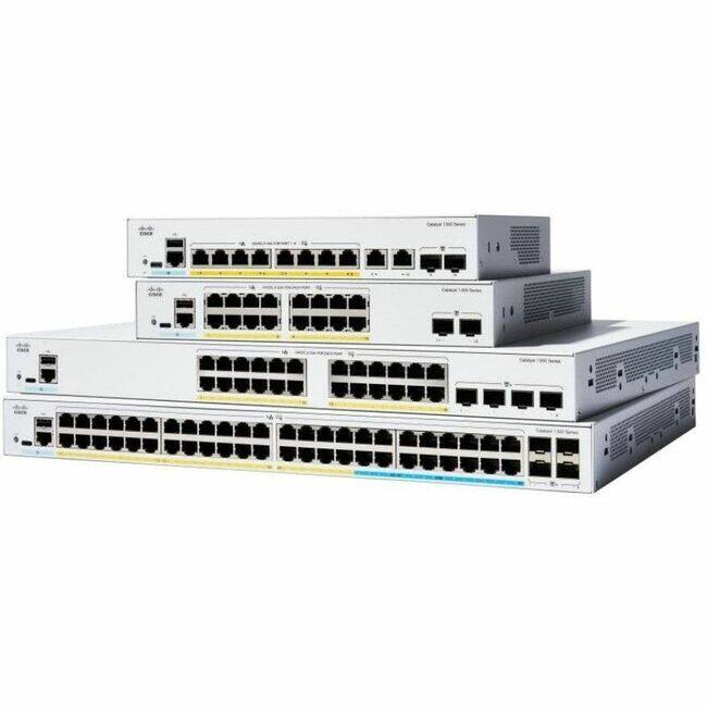 Front. Cisco Consumer Products - Cisco Catalyst C1300-48FP-4X Ethernet Switch - 48 Ports - Manageable - Gigabit Ethernet, 10 Gigabit Ethernet - Unknown.