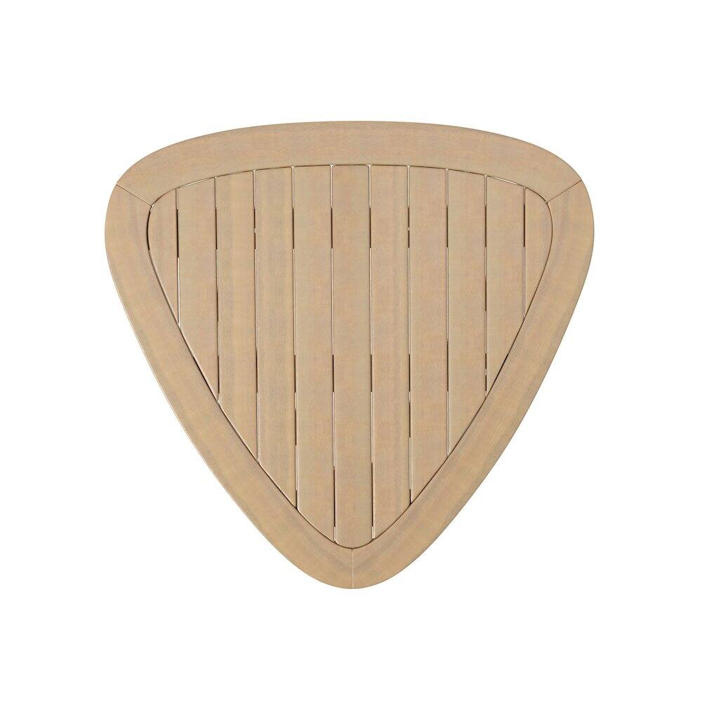 Alt View 2. New Classic Furniture - Radius Wood Patio End Table in Natural - Beige.