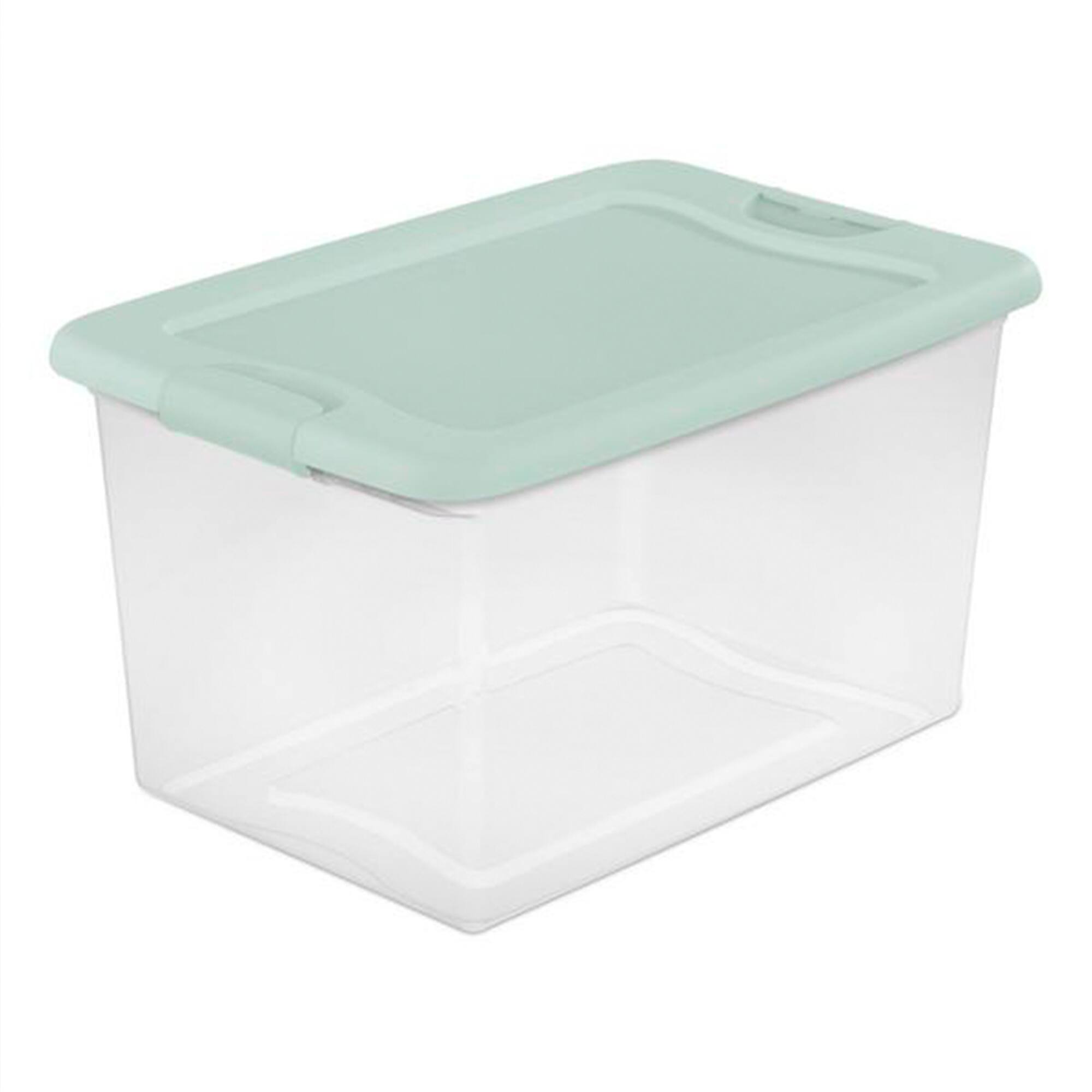 Alt View 5. Sterilite - Sterilite 6 Pack 64 Qt Latching Box, Plastic Storage Bin with Lid, Mindful Mint - Mindful Mint.