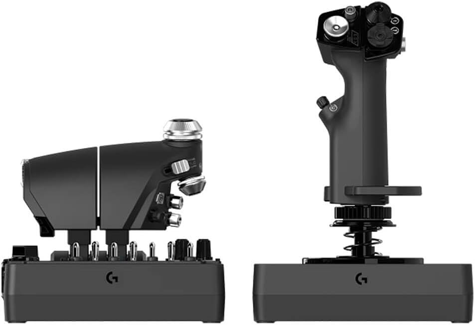 Left. Logitech - PRO Flight X56 Rhino - Black.