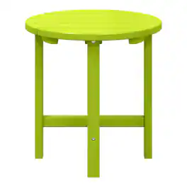 WestinTrends - Dylan Adirondack Round Outdoor Side Table - Lime