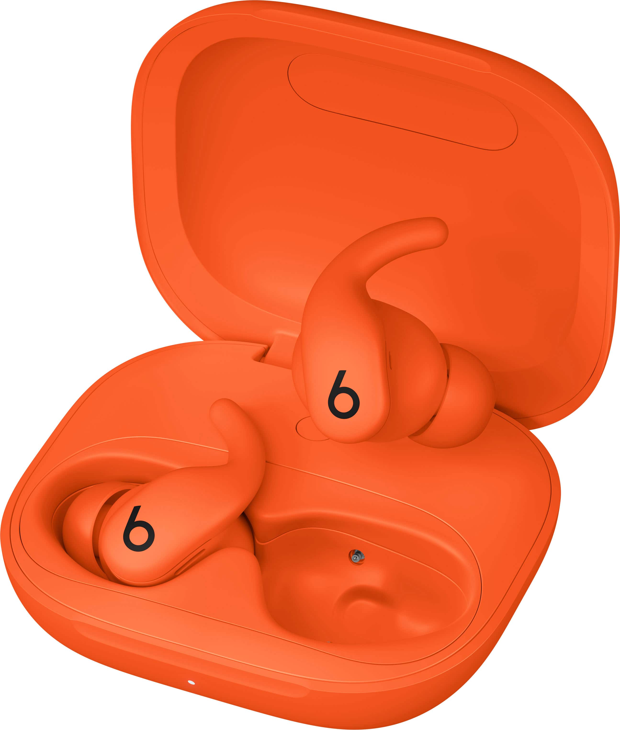 Front. Beats - Powerbeats Fit True Wireless Active Noise Canceling Earbuds - Spark Orange.