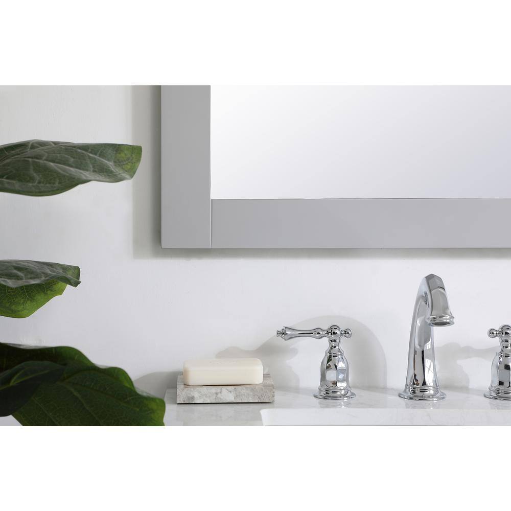 Alt View 2. Elegant Decor - Aqua rectangle vanity mirror 24 inch in Grey - Grey.