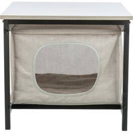 TRIXIE - Emmie Indoor Cat Condo, Cat Bed Side Table, Cat Hideaway Cave with Cozy Cushion - Gray