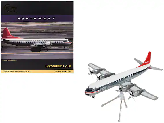 Gemini 200
NORTHWEST
Photo by Bob Polaneczky
LOCKHEED L-188
1:200 SCALE DIE-CAST MODEL AIRCRAFT
ITEM NO. G2NWA1028
LOCKHEED L-188
ITEM NO. G2NWA1028