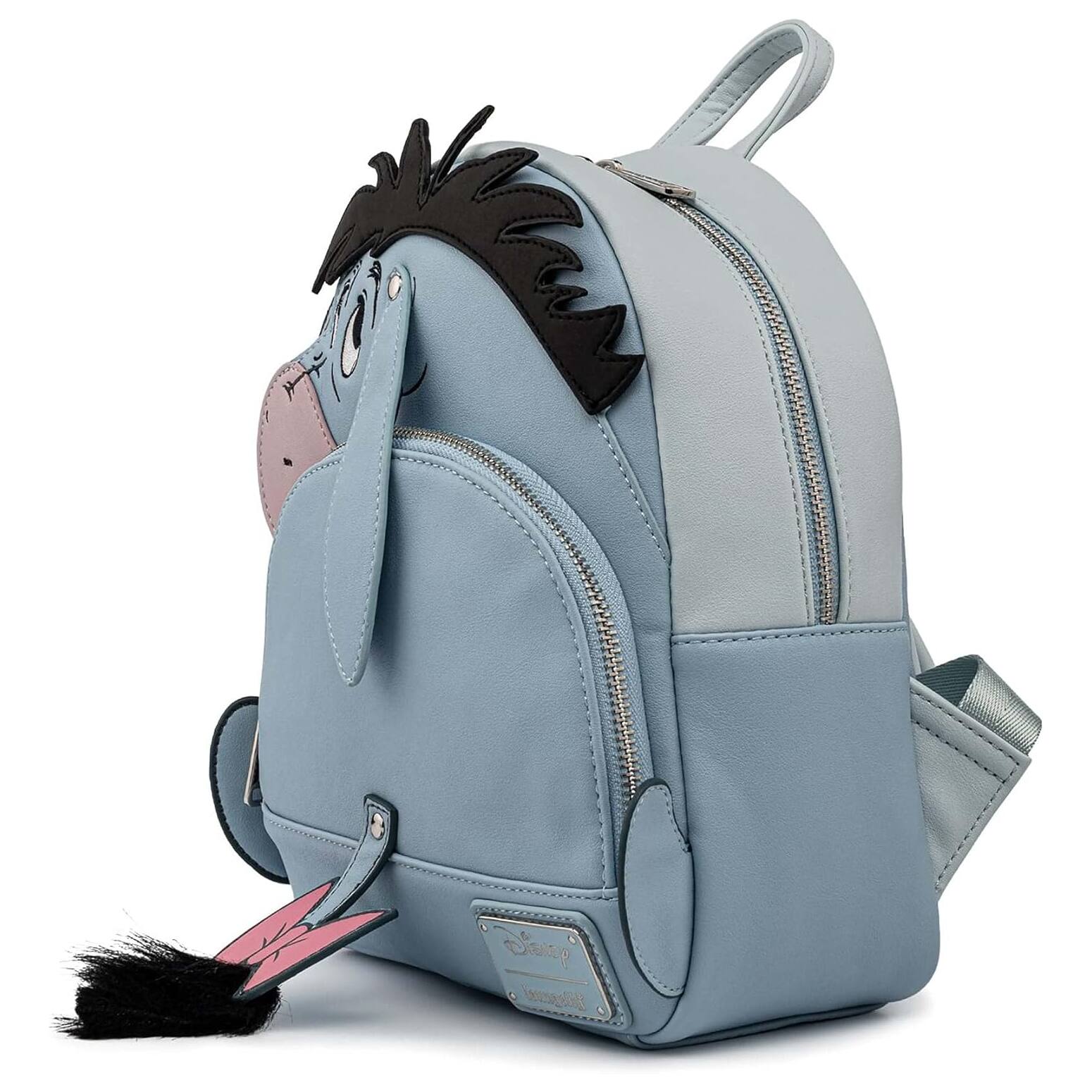 Alt View 1. LoungeFly - Loungefly Disney Eeyore Blue Mini Faux Leather Backpack with front Pocket - Multicolored.