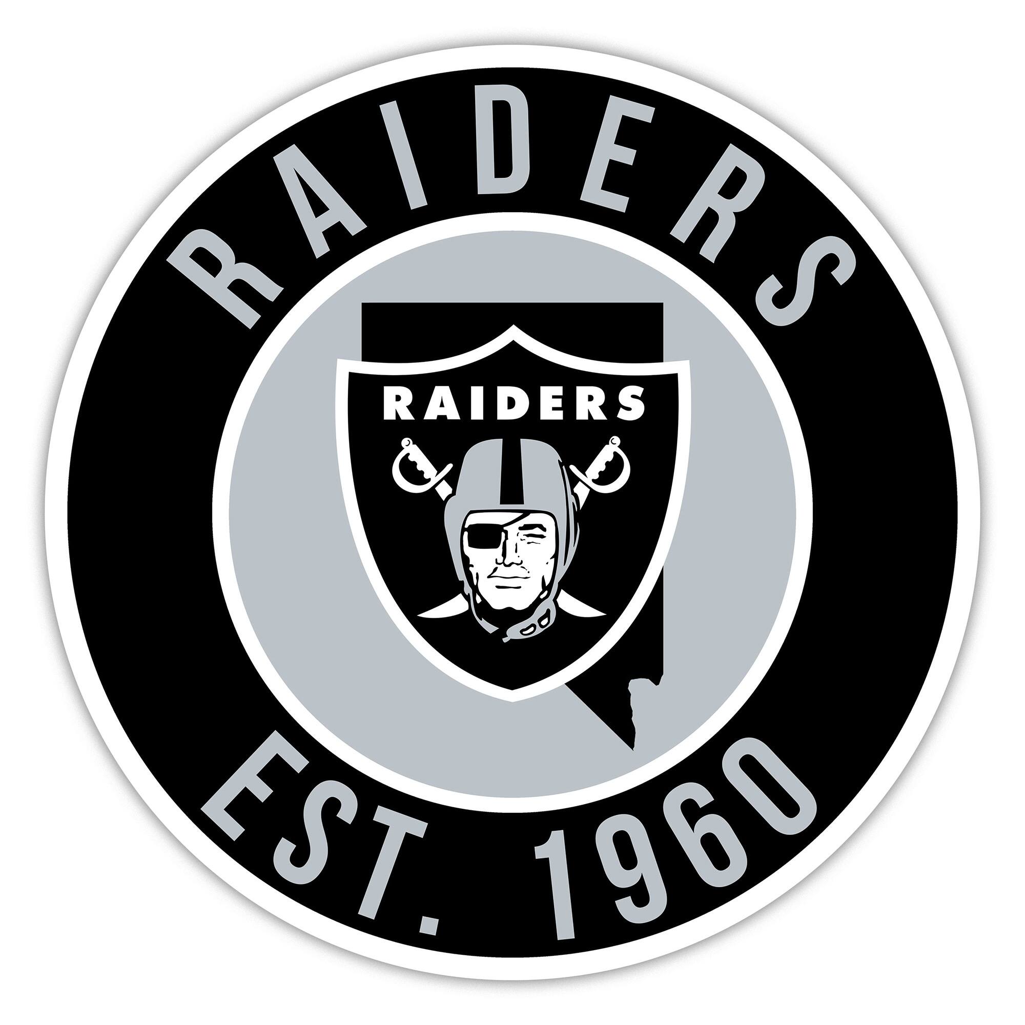 Las Vegas Raiders 15" State Circle Sign
