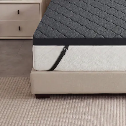 Front. Vipbear - 3 Inch Extra Frim Mattress Topper for Pressure Relief, CertiPUR-US & OEKO‑TEX Certified - 3 inch.