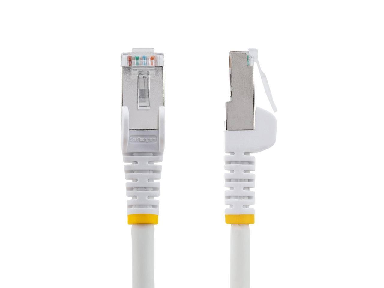Alt View 5. StarTech.com - StarTech 6in CAT6a LSZH 10GbE Patch Cable - White, 100W PoE++, Snagless RJ-45.