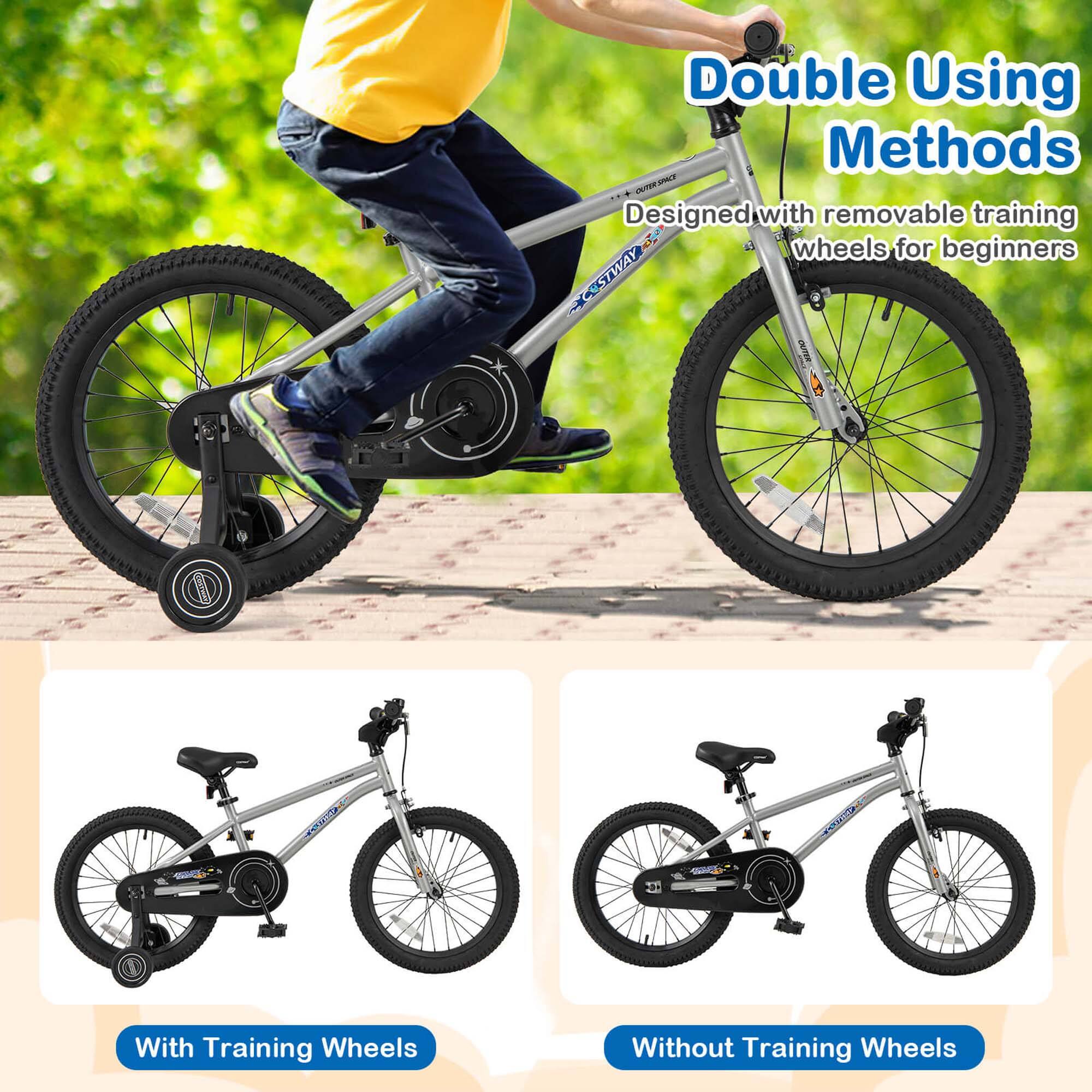 Double Using Methods  
Designed with removable training wheels for beginners  

With Training Wheels  
Without Training Wheels
