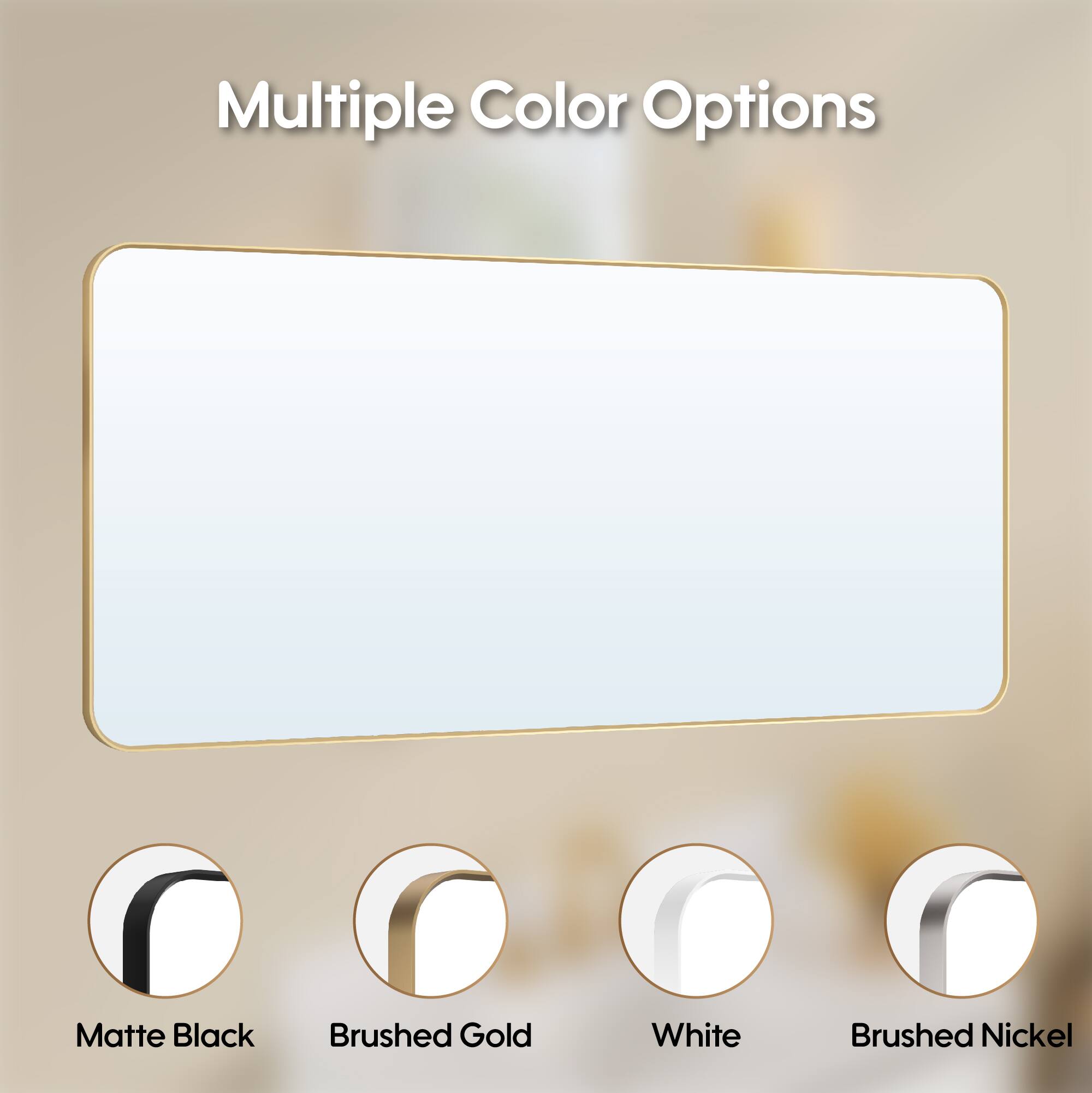 Multiple Color Options: Matte Black, Brushed Gold, White, Brushed Nickel