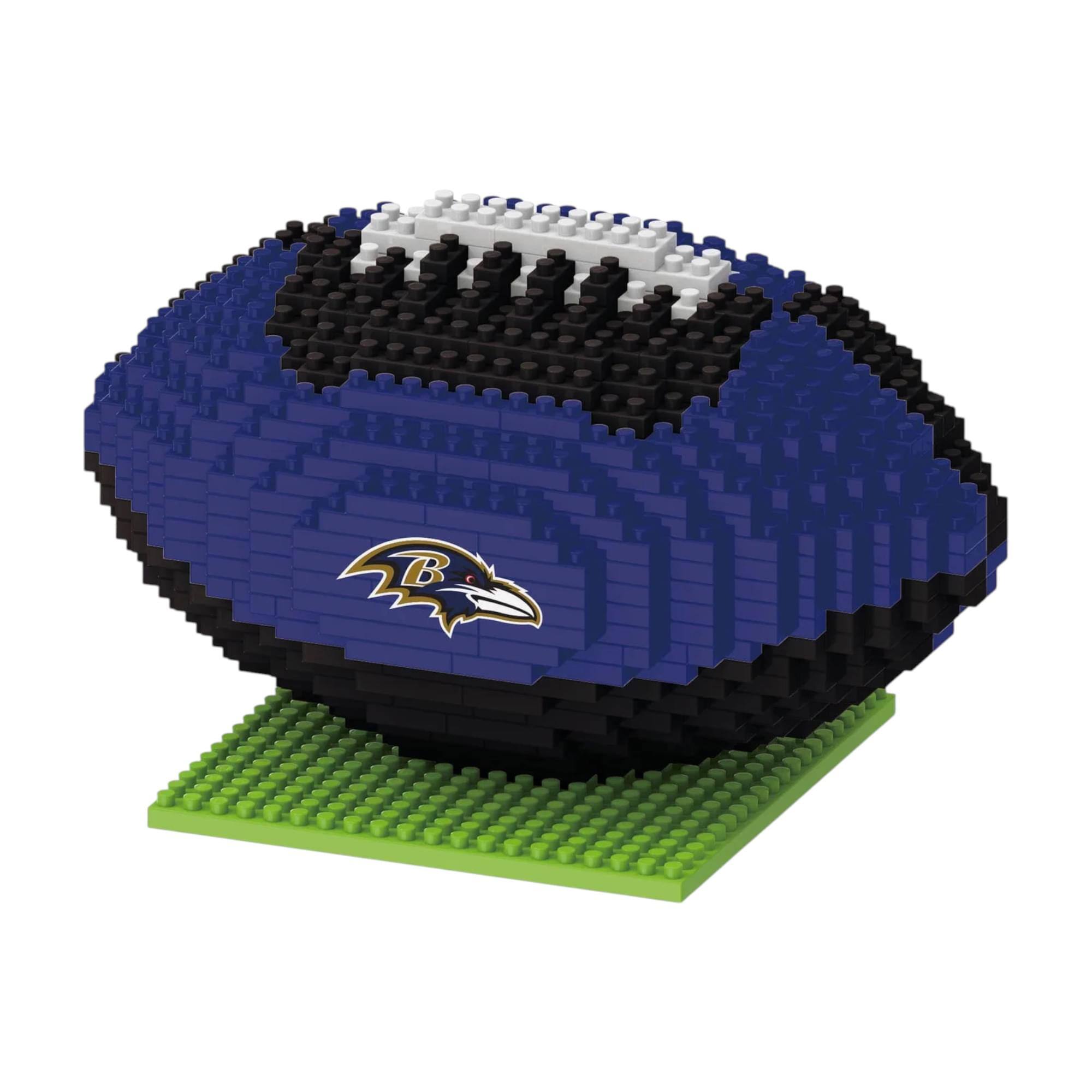 Front. Forever Collectibles - Baltimore Ravens NFL BRXLZ Football 704-Piece Building Block Set - Purple.