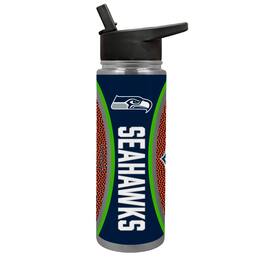 Great American Products - Seattle Seahawks 24oz. Jr. Thirst Game Ball Hydration Bottle - Brown