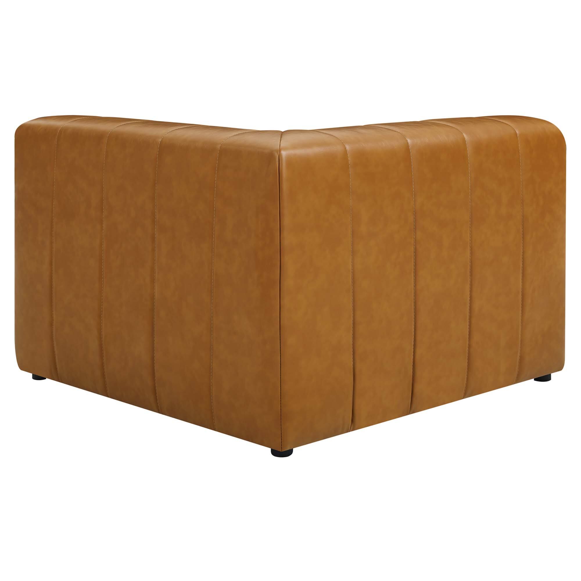 Back. Modway - Bartlett Vegan Leather Corner Chair by Modway - Tan.
