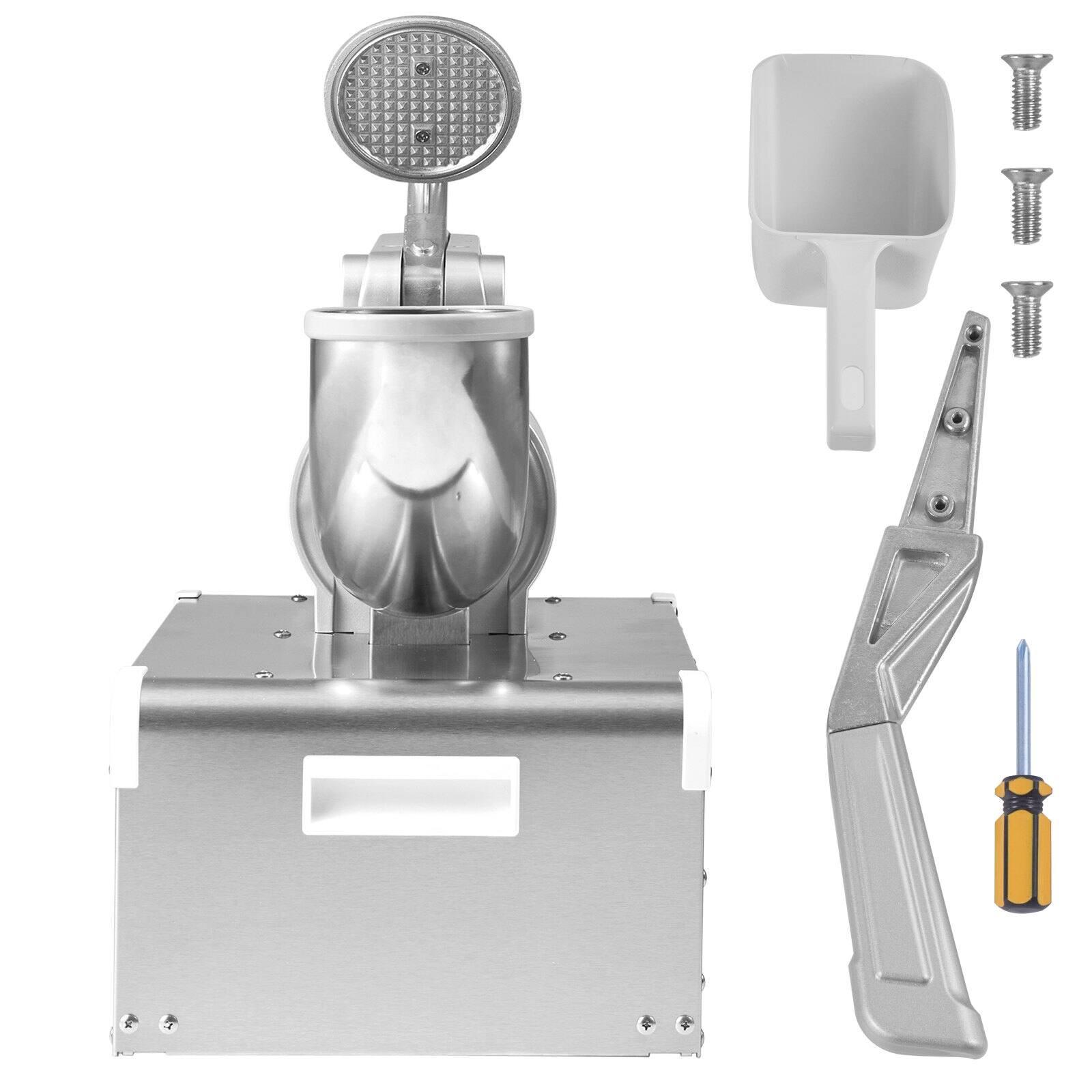 Alt View 8. Glintex - Commercial Ice Crusher 661 lbs/hr, 300W Electric Snow Cone Maker with 4 Blades and Cover for Home & Commercial Use - Silver.