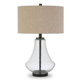 Camden&Wells - Lagos Table Lamp - Seeded Glass/Blackened Bronze