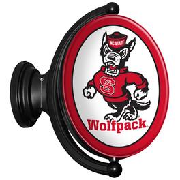 The Fan-Brand - NC State Wolfpack 23'' x 21'' Mascot Illuminated Rotating Wall Sign - Multicolor