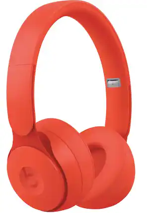Front. Beats - Beats Solo Pro Wireless Noise Cancelling On-Ear Headphones - Red - Red.