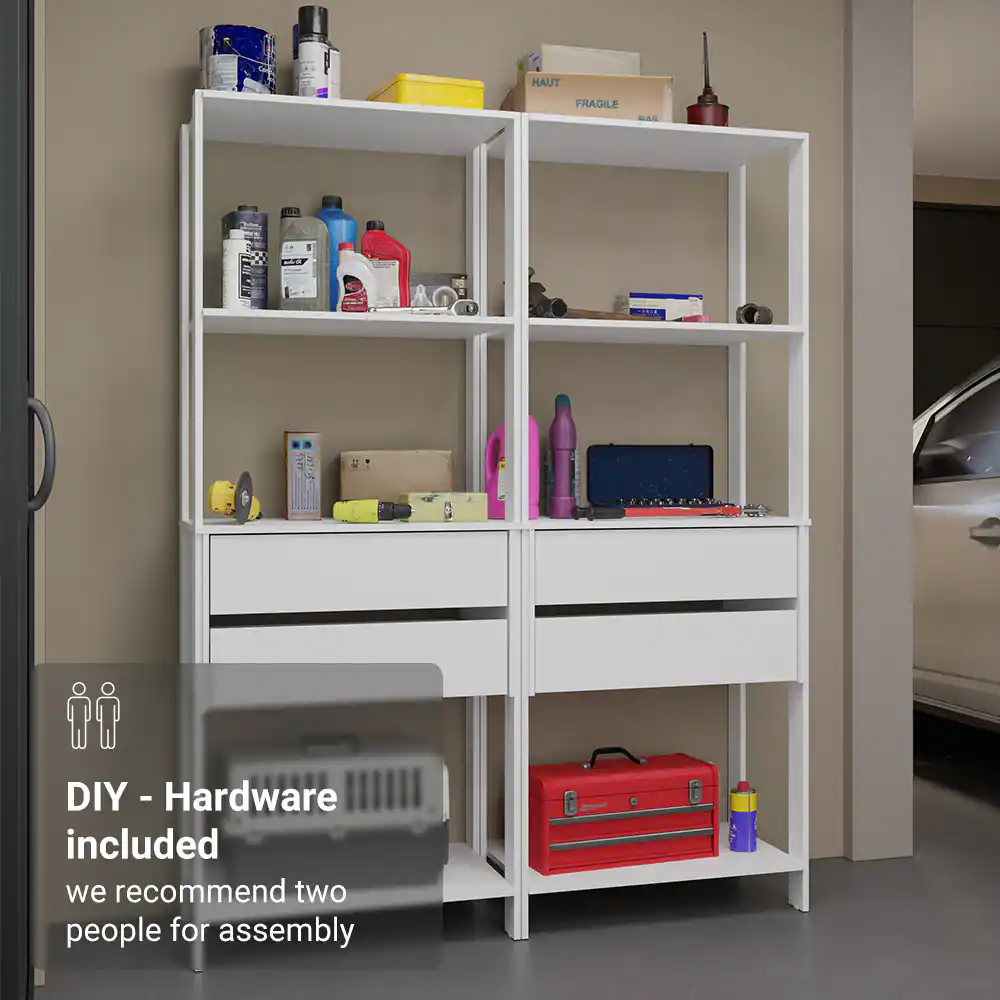 DIY - Hardware included  
we recommend two people for assembly