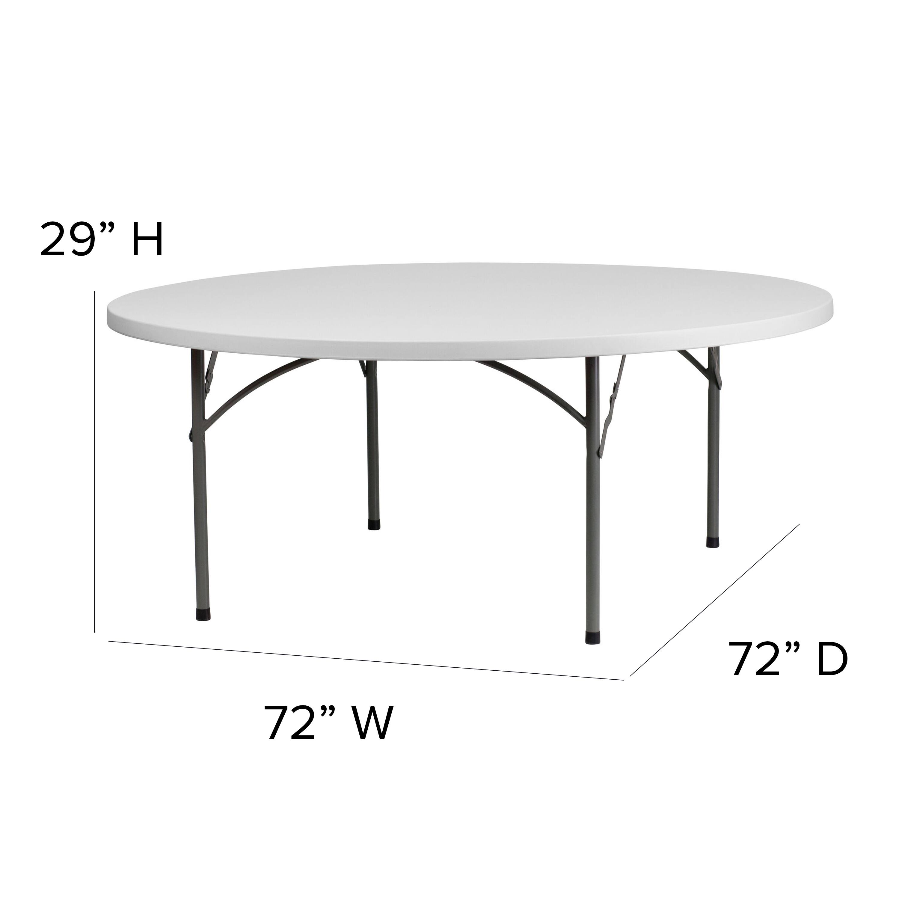 Alt View 12. Alamont Home - Kathryn 6-Foot Round Granite White Plastic Folding Table - Banquet / Event Folding Table - Granite White.