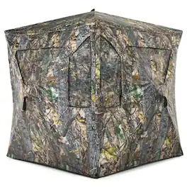 Pefilos - 3 Person Portable Pop-Up Ground Tent with Gun Ports and Carrying Bag, Beach Tent Sun Shelter, Easy Pop Up Beach Shade - Brown