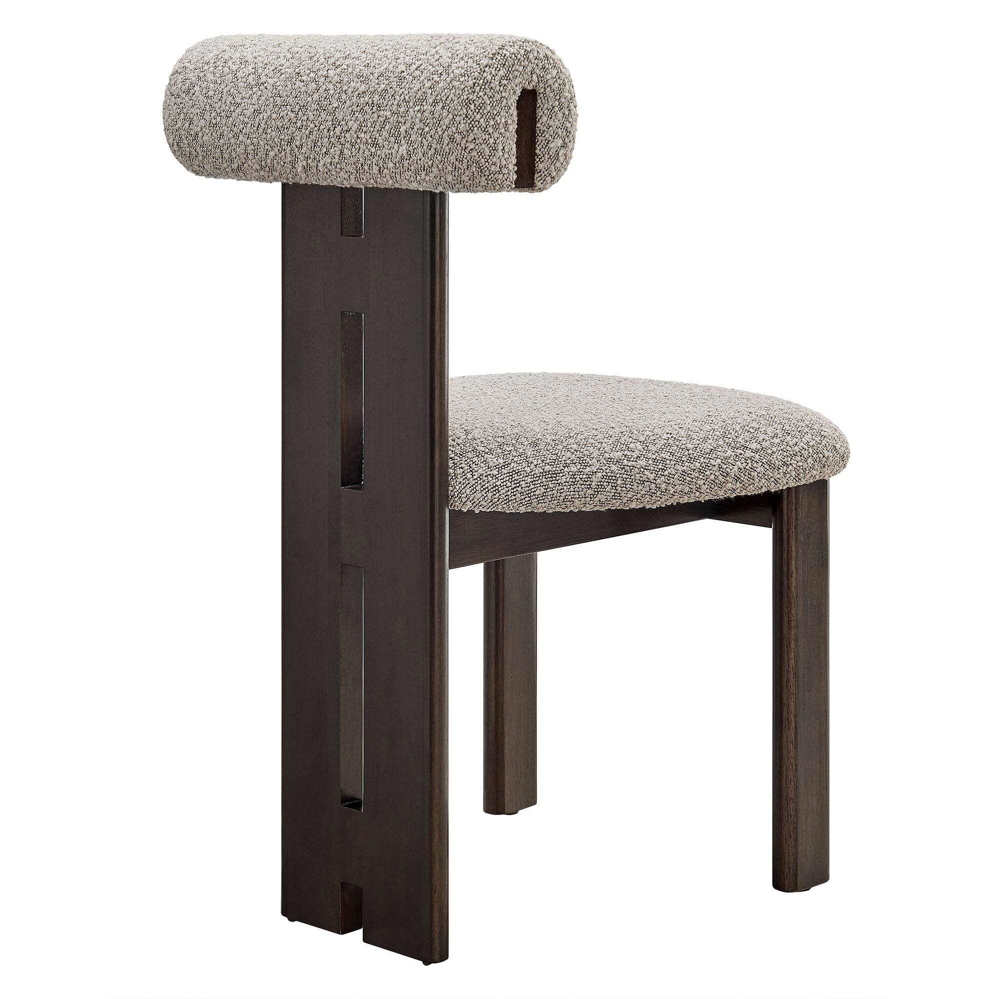 Alt View 2. Modway - Torian Boucle Fabric Dining Chair Set of 2 by Modway - Brown.