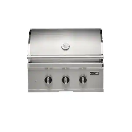 Front. Coyote Outdoor Living - 30" Coyote Outdoor Living SL-Series Built-In Natural Gas (NG) Grill - Stainless Steel.