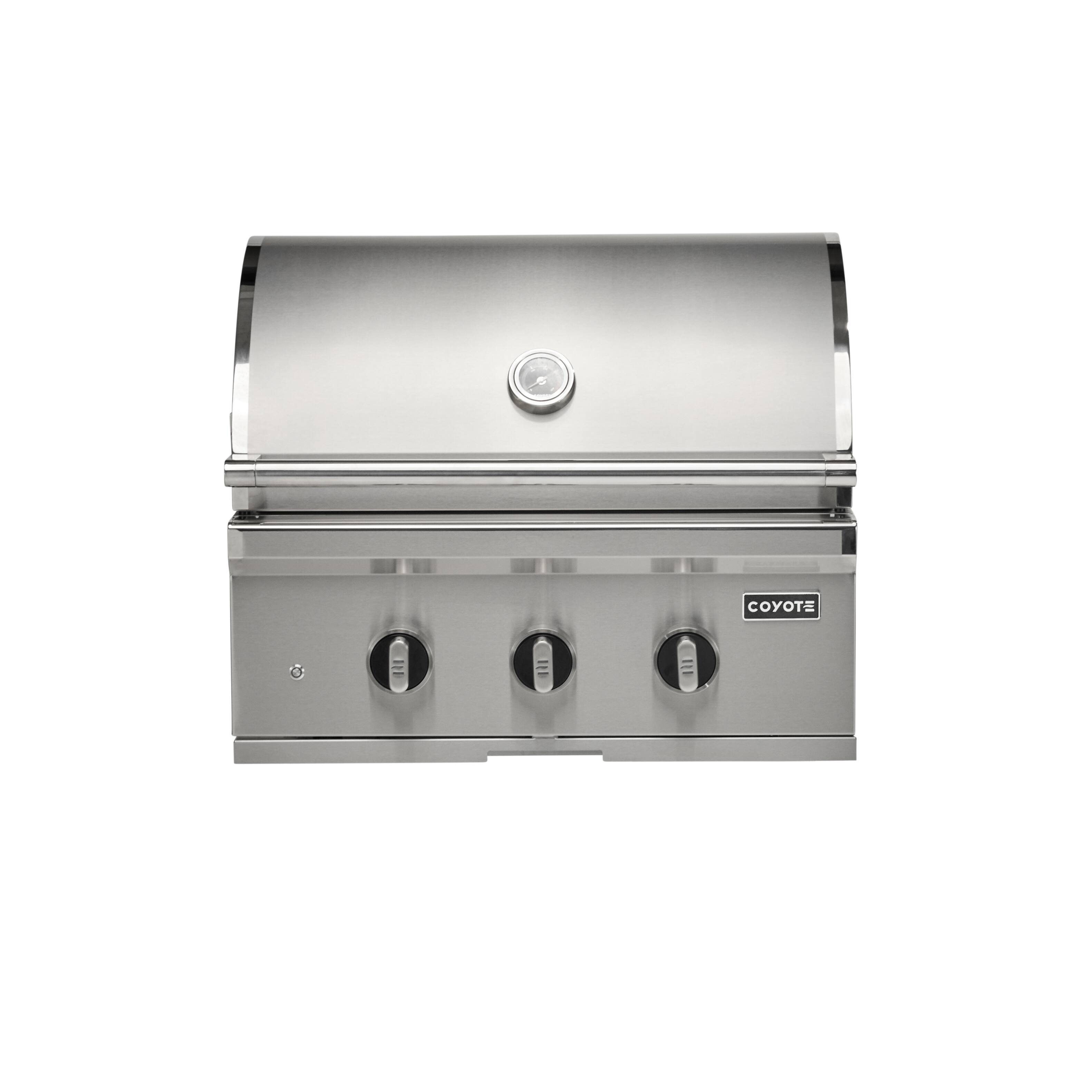 Front. Coyote Outdoor Living - 30" Coyote Outdoor Living SL-Series Built-In Natural Gas (NG) Grill - Stainless Steel.