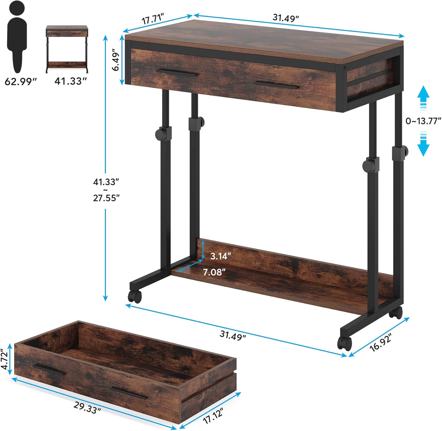 Tribesigns Office Computer Desk with Engineered Wood Construction, for ...
