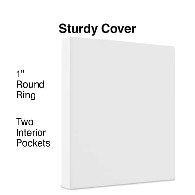 Sturdy Cover

1" Round Ring

Two Interior Pockets